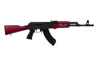 Century Arms VSKA AK47 Rifle features a standard slant muzzle brake and red furniture